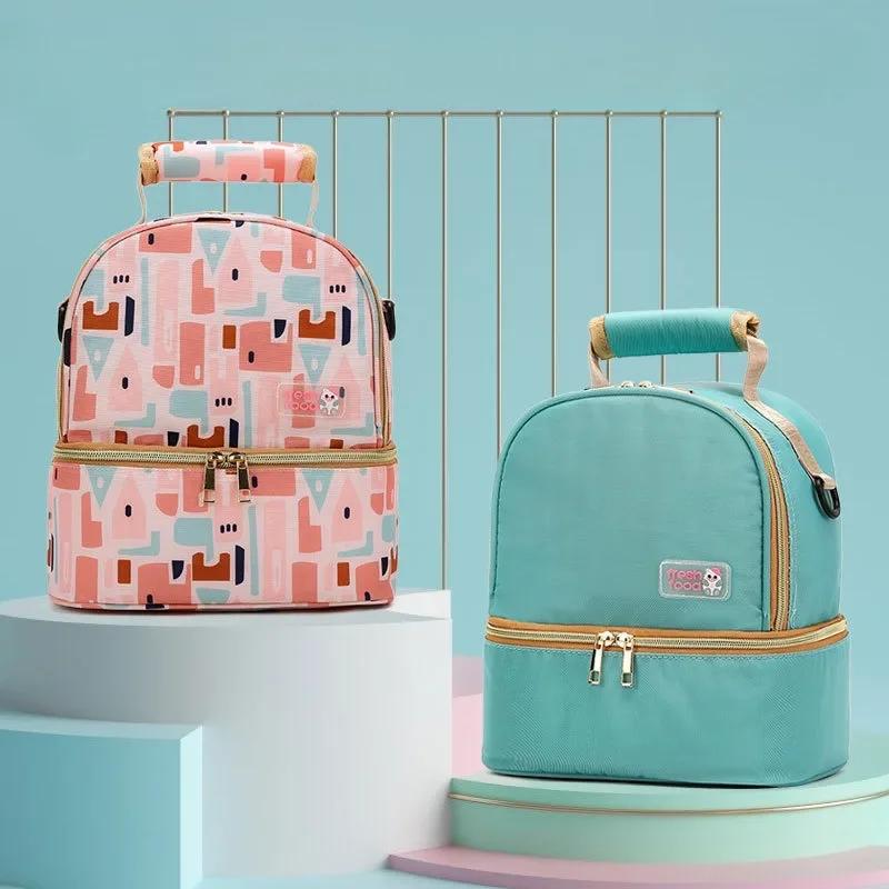 Milk Bag Milk Storage Backpack Bento Bag Double-layer Breast Milk Backpack Milk Bottle Fresh-keeping CInsulation Bag