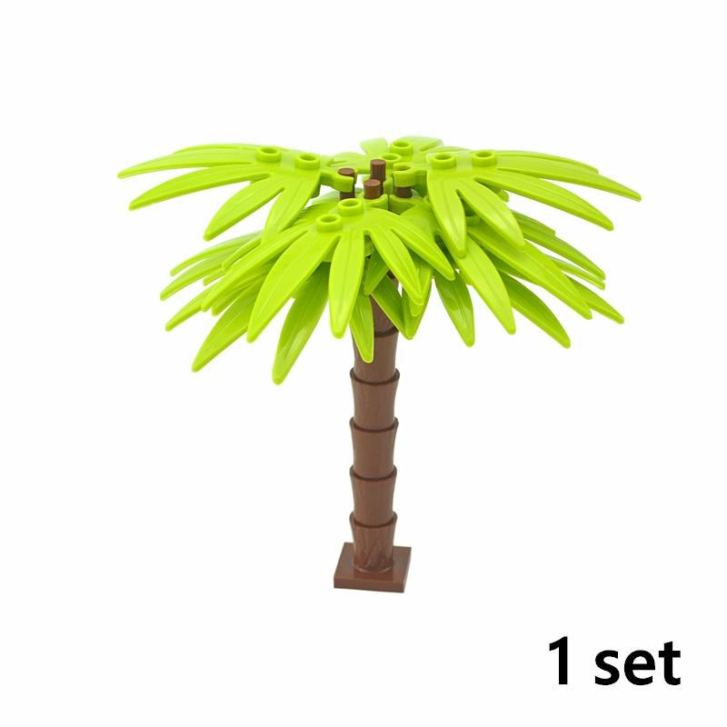 City Friend Accessories MOC Building Blocks Plant Bush Tree Flower Grass DIY House Parts Creative Bricks 3471 30176 32607 Toys
