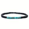 Men's Blue Emperor Stone Matte Bead Bracelet, Fashion DIY Stone Bracelet for Daily Wear Gift Giving