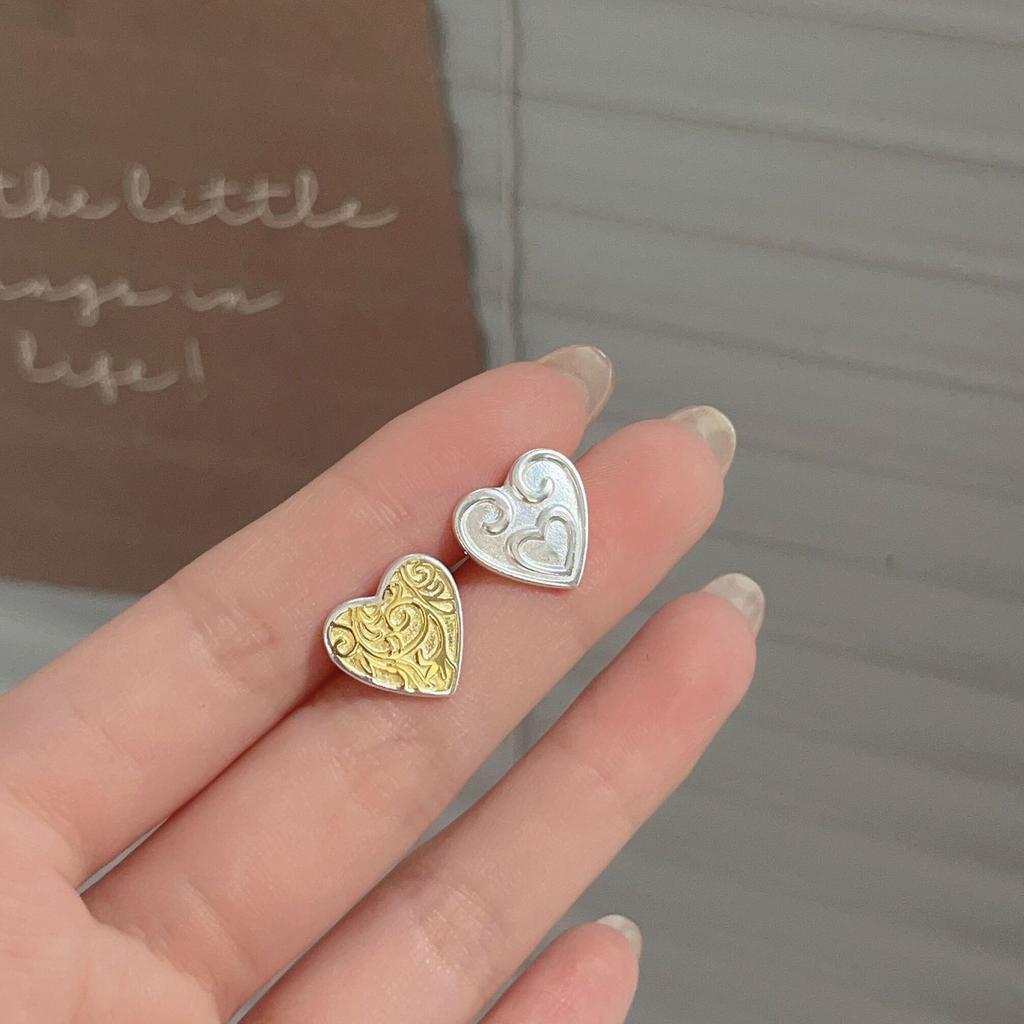 Earrings Love AB Earrings Women's Korean Edition Fashion Trend Versatile Light Luxury Niche