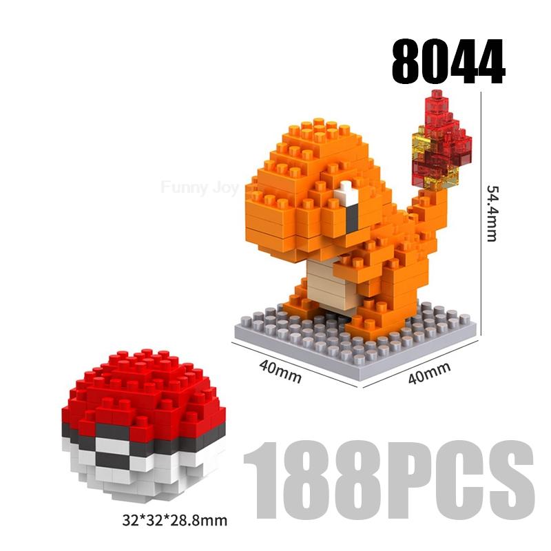 Funny Pokemon Building Blocks Assembly Anime Picachu Charizard Doll Blastoise Bulbasaur Gengar Pokémon Bricks Toy for Kid Gift