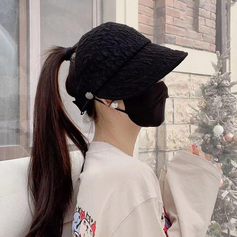 

панама из сирсака с козырьком, женская, весенне-летняя, с открытым верхом, солнцезащитная, козырек, тренд One Size