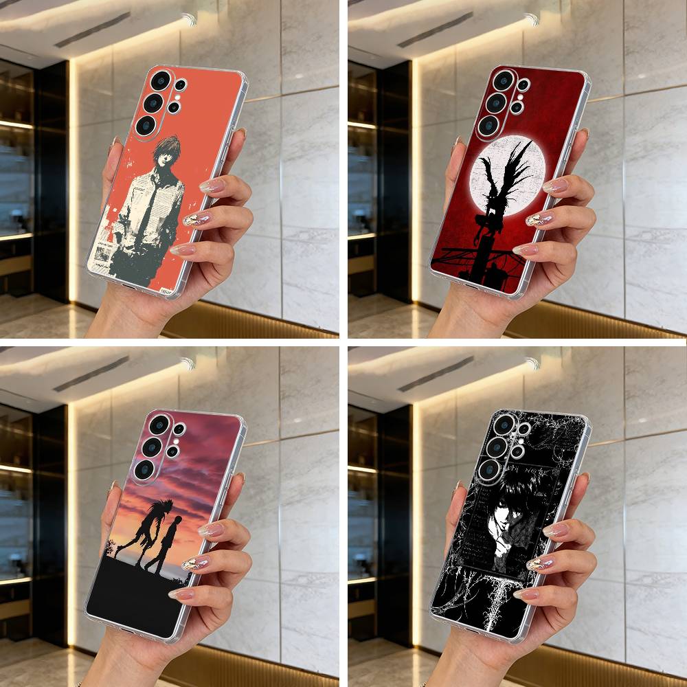 D-Death- Note- Classic anime Clear Soft Silicone Phone Case forSamsung S25, S24, S21, S22, S23, S30, Ultra, S20, Plus