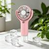 Handheld Misting Fan with USB Charging Portable Wearable Cooling Fan for Students Travel Water Spray Long Battery Life Low Noise