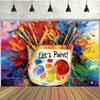 2D Let's Paint! Colorful art-themed party decorations, photography backdrops, banners, props for...59