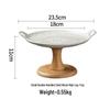 Ceramic Cake Stand with High Foot, Glass Cover & Dessert Plate