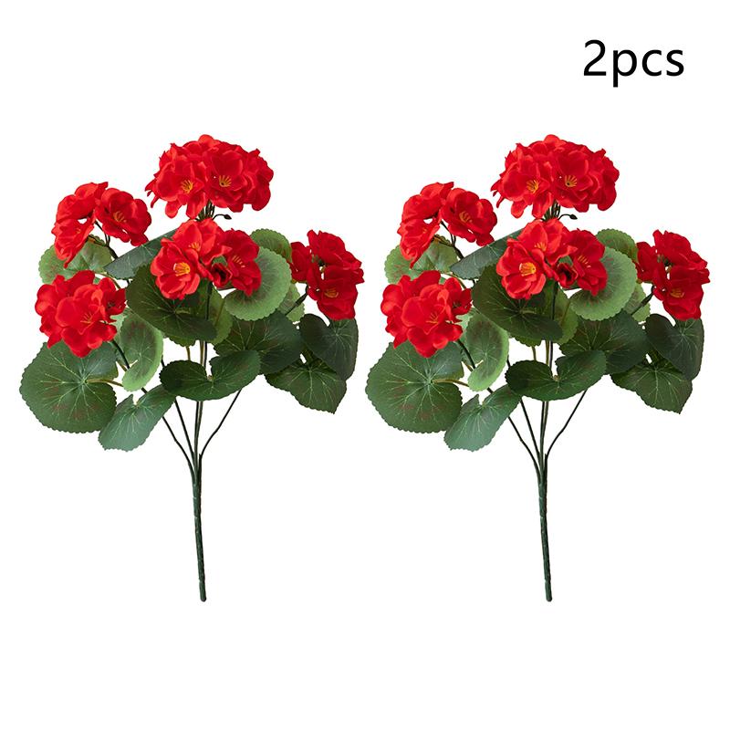 

2 шт. Искусственное растение Шелковый цветок бегонии Уличный Садовая арка Защита от УФ Свадьба Невеста Дом Бонсай Рождественская вечеринка Сделай сам Подарок красный