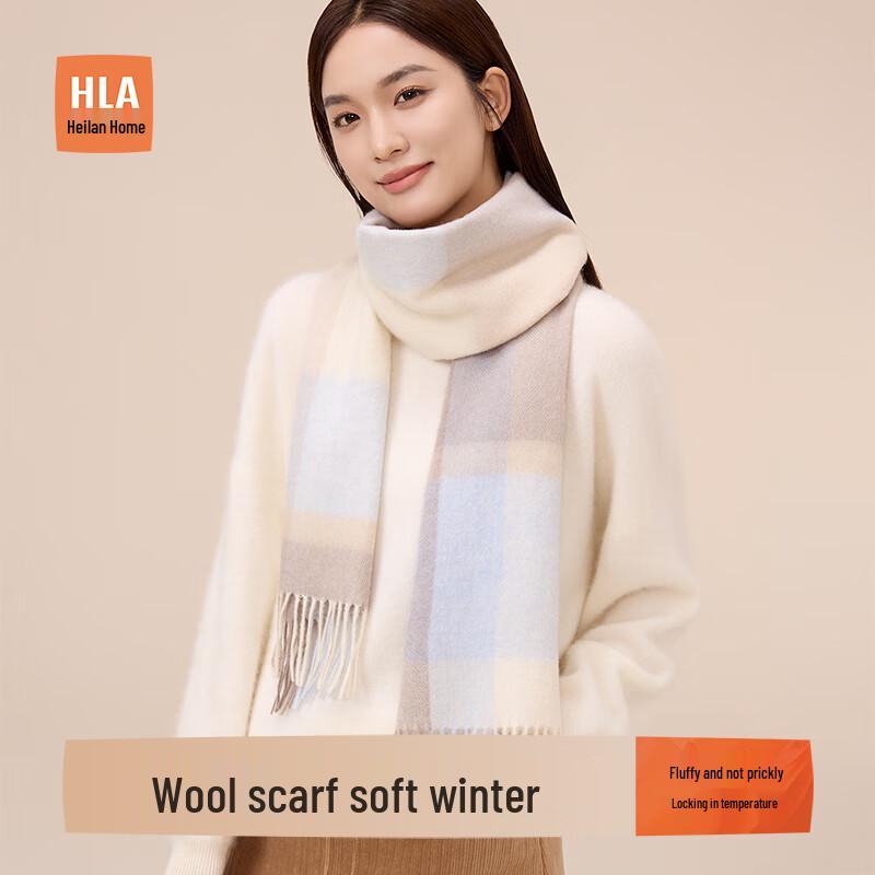 Heilan Home Women's Pure Wool Winter Scarf