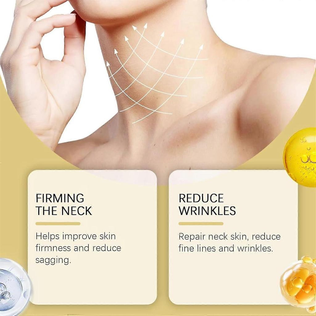 AH-8 Crema Rassodante per il Collo per la Cura della Pelle Crepe, Massaggio a Doppio Rullo, Crema Rassodante per la Pelle, Esapeptide, Idratante, Crema Collo Anti-Età