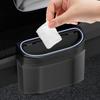 Car Trash Bin Automotive Dustbin with Touch Light Smell-Proof Waste Storage Can for Vehicle RVs Minivans Pick-ups Trucks Boats
