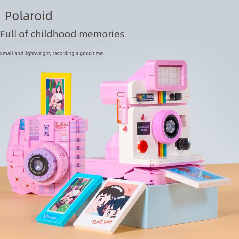 Zhegao Creative Camera Polaroid Model Building Blocks - DIY Puzzle Toy Ornament