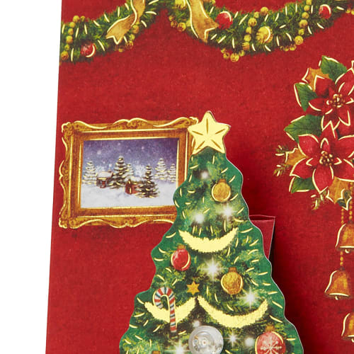 Sanrio Christmas Card Melody Card Red Room and Piano Contains 4 Piano Melodies Greeting Card Can be shipped overseas JXPM 2-3 SANRIO 526860