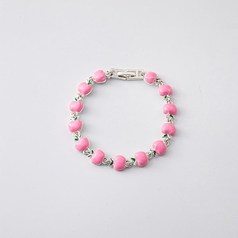 Fruit Apple Multi-Color Bracelet, Creative Personalized Oil Drip Jewelry Niche Design Bracelet