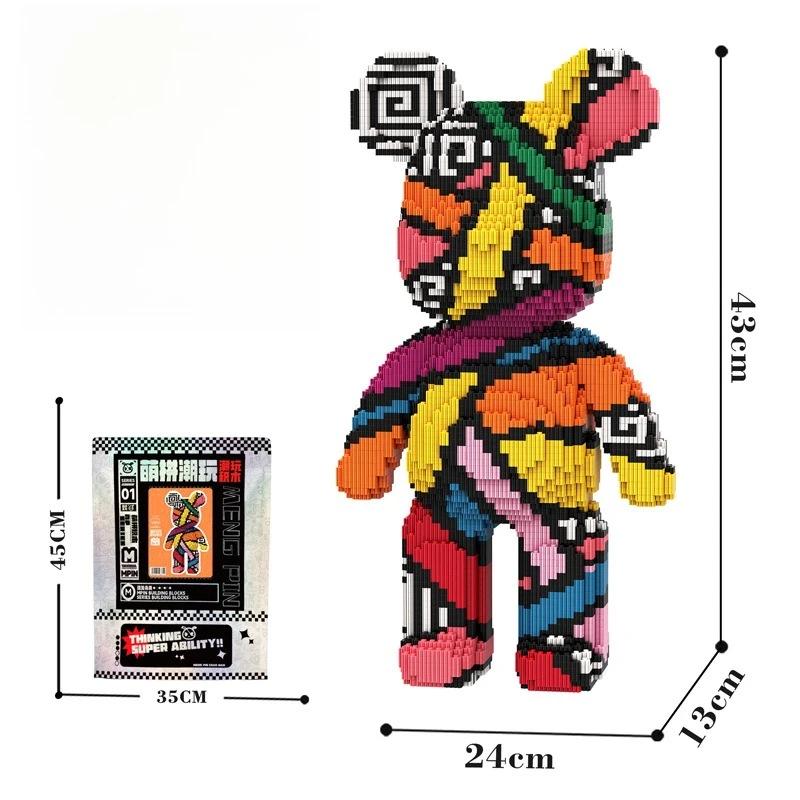 Neues 3D Kawaii Bär Pferd Modell Mikro Diamant Baustein Ziegel Spielzeug Für Kinder Kinder Geburtstagsgeschenke Heimdekoration