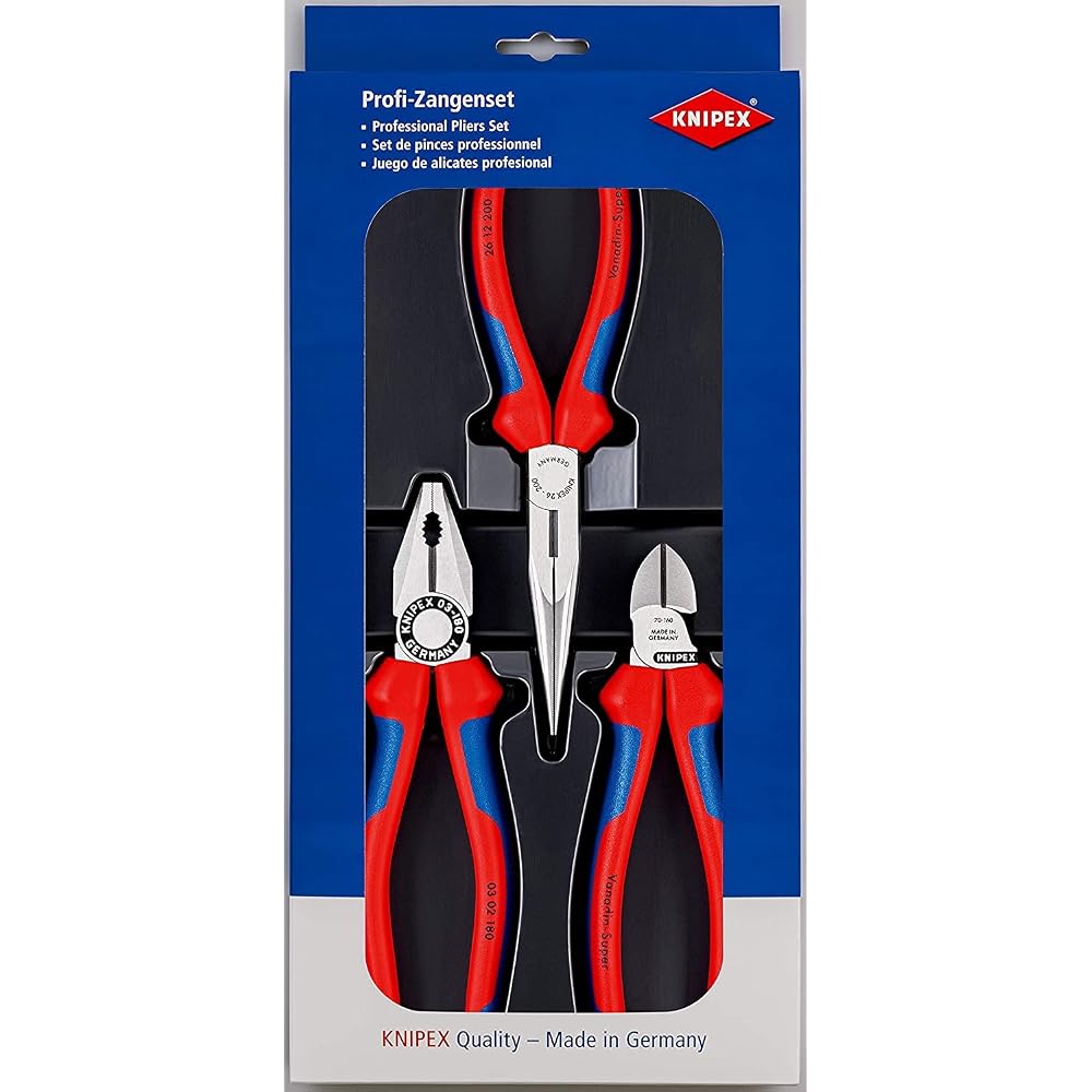 Knipex (Knipex) 3 Piece Comfort Handle Plier/Radio Plier/Nipper Set Compatible with Detailed and ...