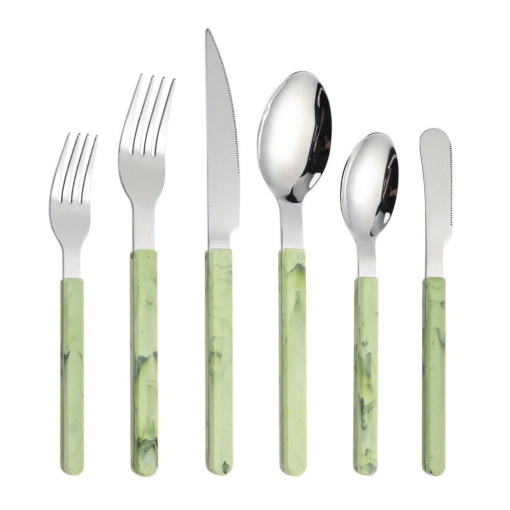 430 Stainless Steel Knife and Fork Set Dune Series Bistro Western Tableware Steak Knife and Fork Dessert Spoon and Fork