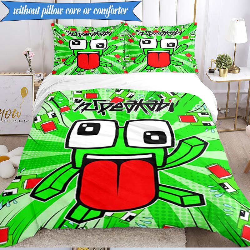 Colorful game Friends 3pcs K-pop music group Bedding set,Ideal for Bedroom, Dormitory,Including Duvet Cover And 2pcs Pillowcases,Fan gifts