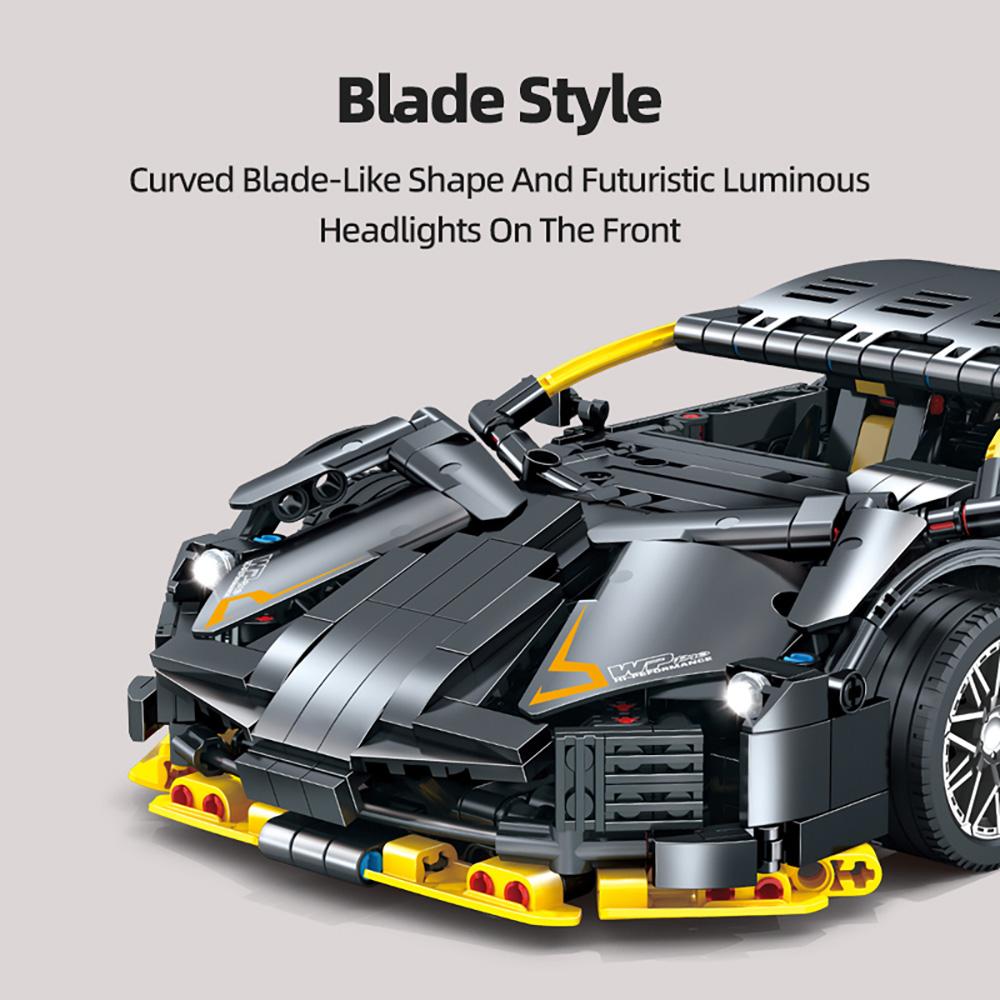 1259PCS Supercar Building Blocks Kit Children's Toys Adult Decompression Collectible Building Blocks Men's Desktop Decoration