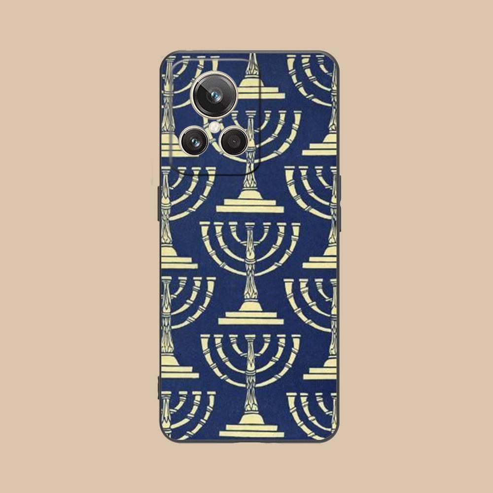 Jewish Hanukkah Mobile Phone Case for Realme 15 14 13 12 11 10 9 Pro Plus T I Lite 5G Colorful Printing Cover Luxury Smartphone