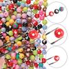 30/60PCS Acrylic Mixed Color Round Loose Beads for DIY KeyChains Jewelry Making Necklace Bracelet Accessory