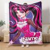 Custom Name Bold Beautiful Character Design Party Blanket For Couch Bed Plush Cozy Fuzzy Blanket Super Soft Warm Blankets For Fall And Winter 091636