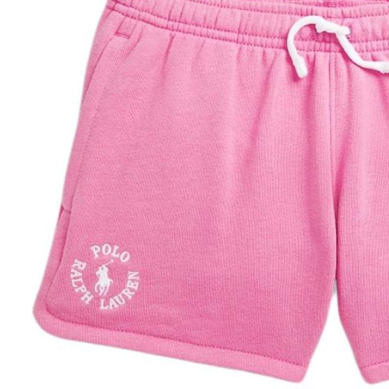 Polo Ralph Lauren Logo Elastic Drawstring Embroidered Shorts Kids shorts Pink CWPOSHOGBQ20096-650