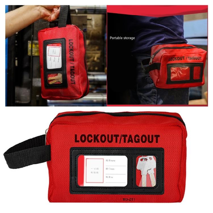 Lockout Bag Lockout Tagout Bag Polyester Cloth Large Capacity Heat Resistant Lockout Tagout Storage Bag with Display