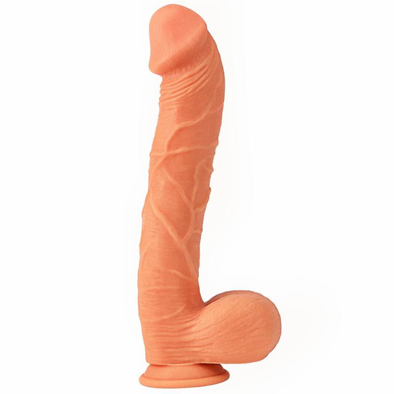 Women's Oversized Dildo Silicone Sucker Manual Double Layer Oversized 35cm Super Soft Adult Products