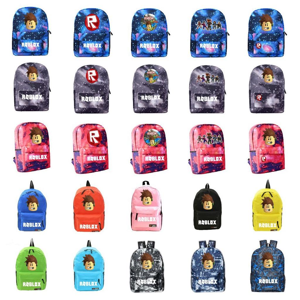 Roblox Pattern School Backpack With Starry Background And Large Capacity For Students