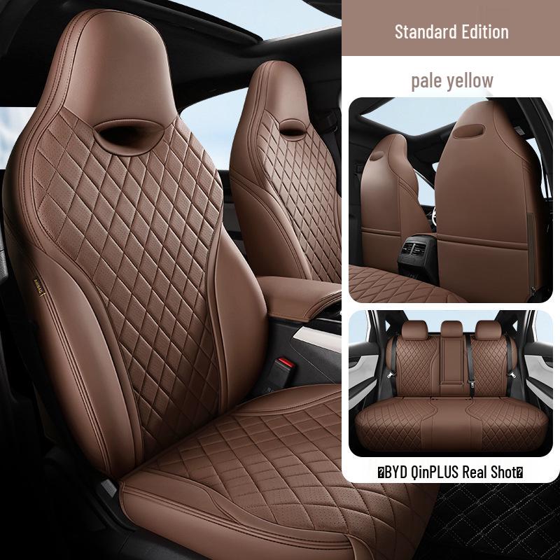 BYD Qin PLUS Sedan Leather Seat Cover: 5-Seat, All-Season, Full Coverage