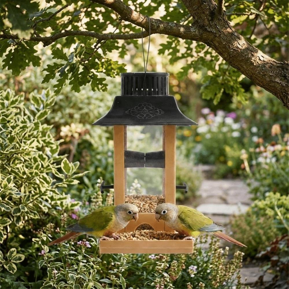 Rain-Resistant Hanging Bird Feeder Windproof Bird Food Container Bird Feeding Station  Yard