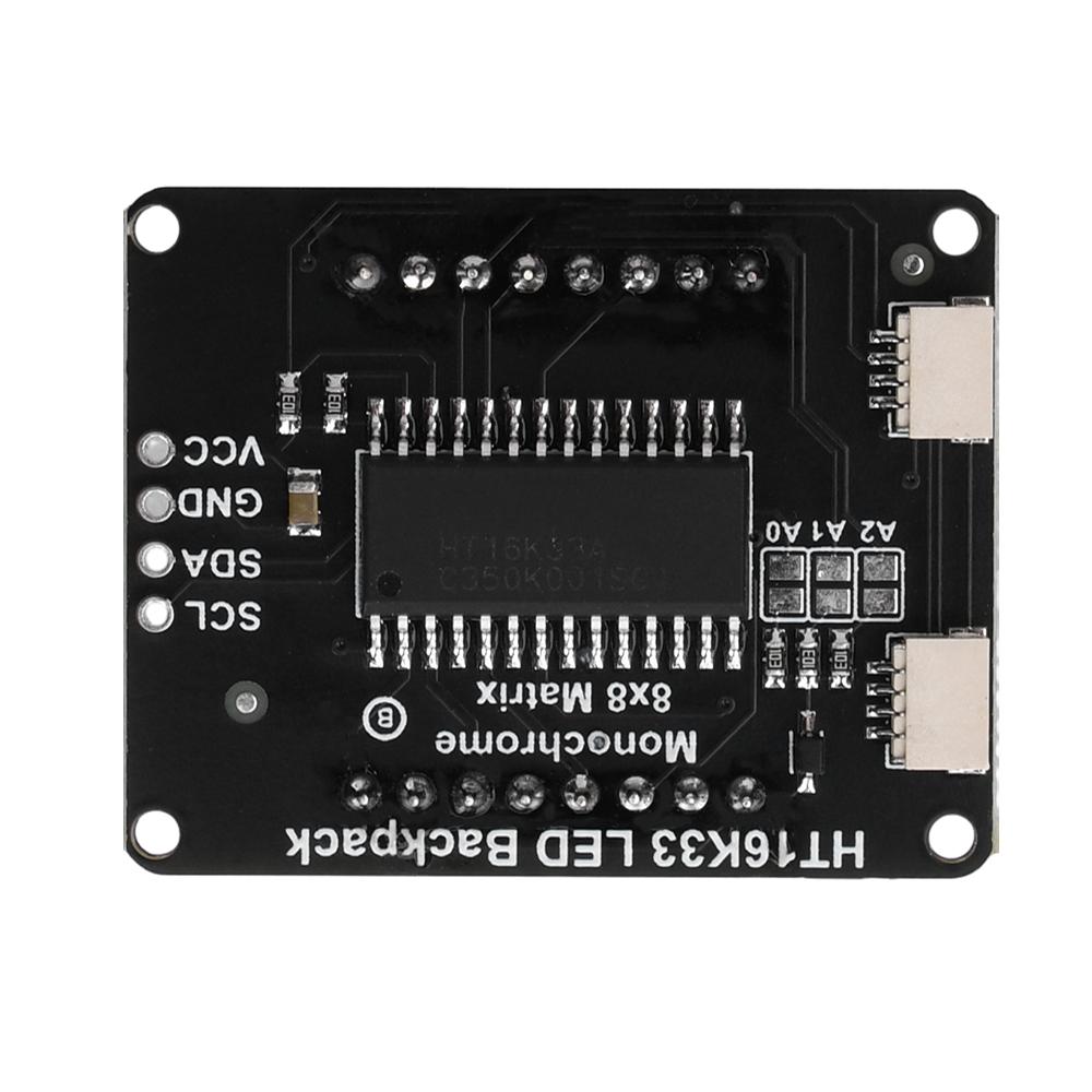 8*8 Dot Matrix Module Red Light Microcontroller Display Module MCU LED Display Control Module  Ht16K33 Driver I2C Interface 5V