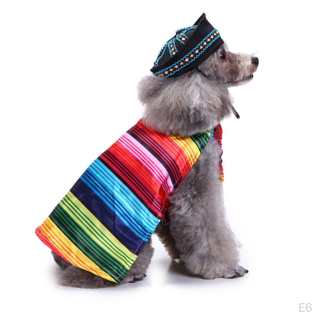 Hund Sombrero Hut - Kostüm Welpen Umhang Kleidung für Mexikanische Party