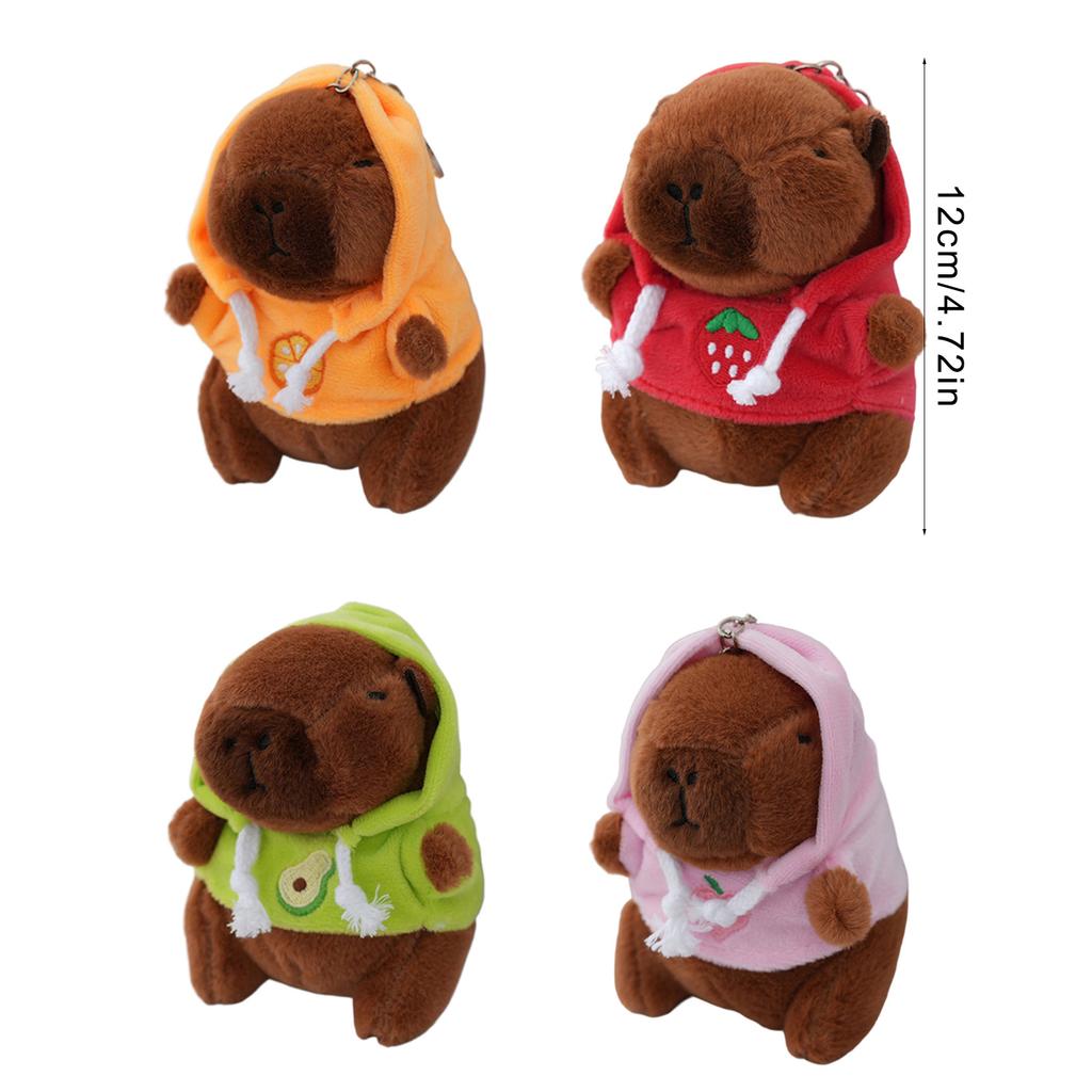 Adorable Capybara Pendant Plush Toy for Desktop Ornaments and Keychain Bag Hanging Ornament