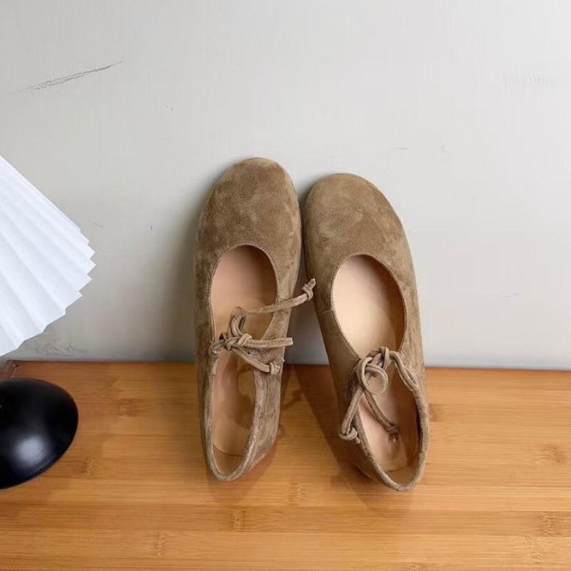 Schnür-Mary-Jane-Flats für Damen, runde Spitze, bequem, elegant, Ballerinas, Damen, Schleife, flache Freizeitschuhe