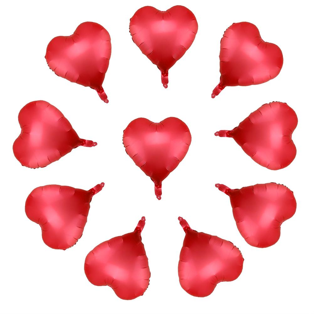 10 STÜCKE 18" Mehrfarbige Herzförmige Latexballons Hochzeitsfeier Dekor Ballon(rot)