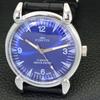 VINTAGE HAND-WINDING SWISS MENS REFURBISHED BLUE COLOR DIAL WATCH A700831-5 R205a-a700831