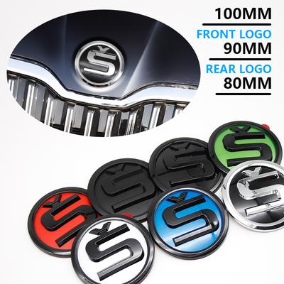 2025 Karštas 8/9/10cm Emblema Automobilio Priekinės Variklio Dangčio Ženklelis Galinės Bagažinės Lipdukas Skoda S Skoda Kodiaq Fabia Kamiq Karoq Octavia 3 A5 A7 Rapi