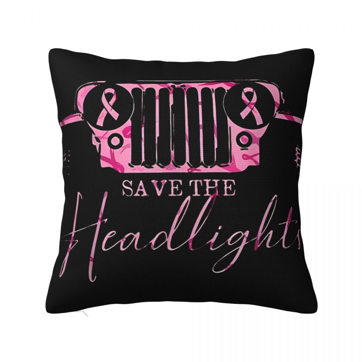 

In October We Wear Pink And Watch Football Breast Cancer Pillowcase Polyester Cushion Cover Decor Pillow Case Cover Home 30x30cm 12x12in