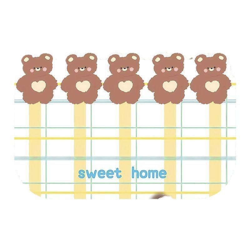 Cartoon Cute Diatom Mud Absorbent Non-slip Bathroom Home Bedroom Ins Soft Floor Mat Toilet Porch Mat Carpet