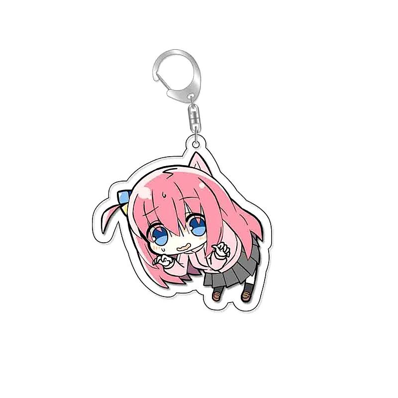 

Bocchi The Rock! Gotoh Hitori Plastic Anime Keychain Ijichi Nijika Kita Ikuyo Bag Tag Parts Baji Accessories