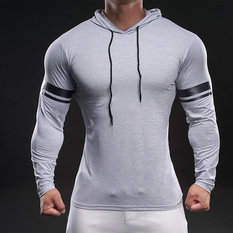 Running Fast Drying Clothes Long-sleeved T-shirt Men's Winter Training Fitness Sports Autumn and Winter Hiking Clothes Top Loose Base