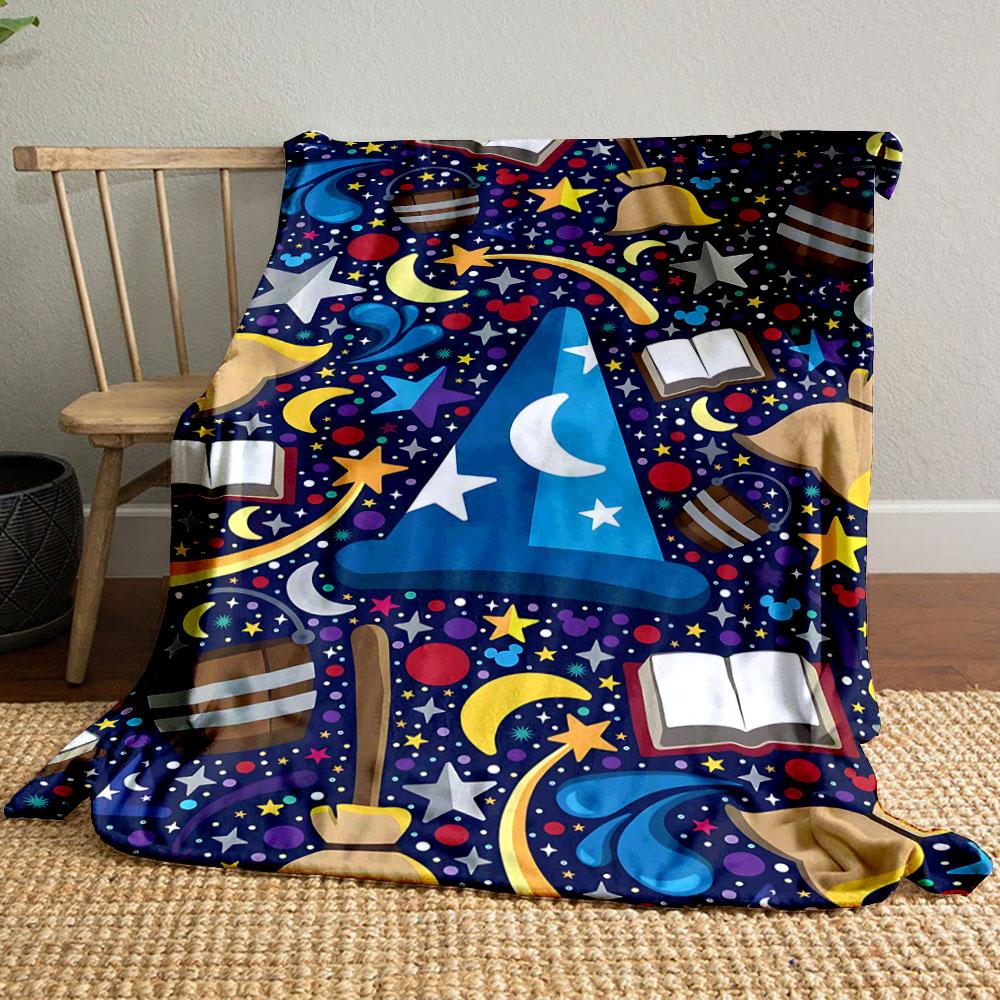 

Wizard Hat Stars Pattern Blanket bedroom Blanket for Livingroom Couch lunch break Soft throw for Friend s festival Gift 80cm x 120cm