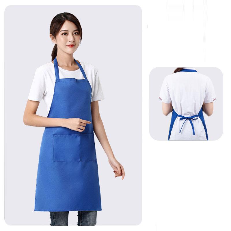 Adjustable Cooking Apron Waterproof and Oil Resistant Kitchen Chef Apron Dirt-resistant Smock Sleeveless Aprons with 2 Pockets