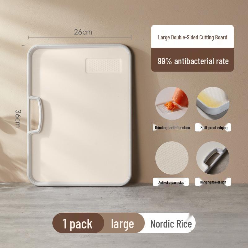 Antibacterial Double-sided Plastic Cutting Board - Kitchen Sloped Food-grade Chopping Board for Fruit Square