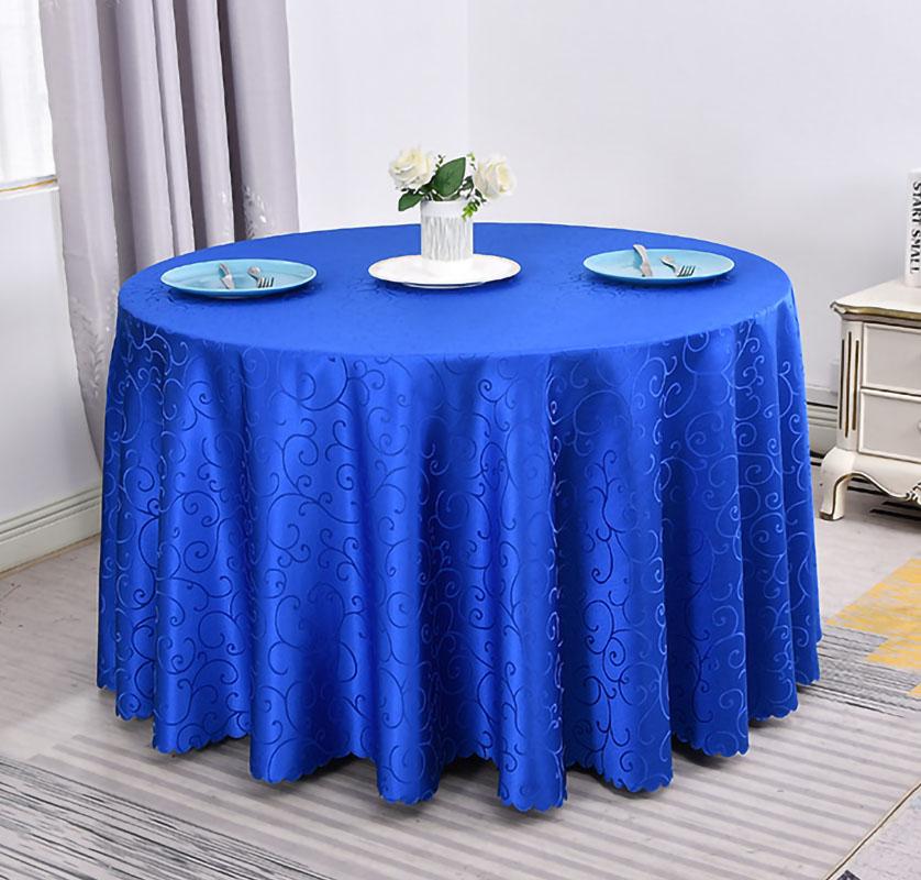 

Полиэстеровая жаккардовая скатерть Отель Свадьба Банкет Вечеринка Украшение Круглая Белая пыленепроницаемая Накладки на стол для стола Домашний декор Round 160cm королевский синий