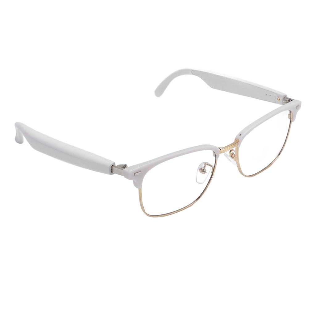 Smart Glasses for Men Women Wireless Bluetooth Glasses Multifunctional for Driving Music Calls White