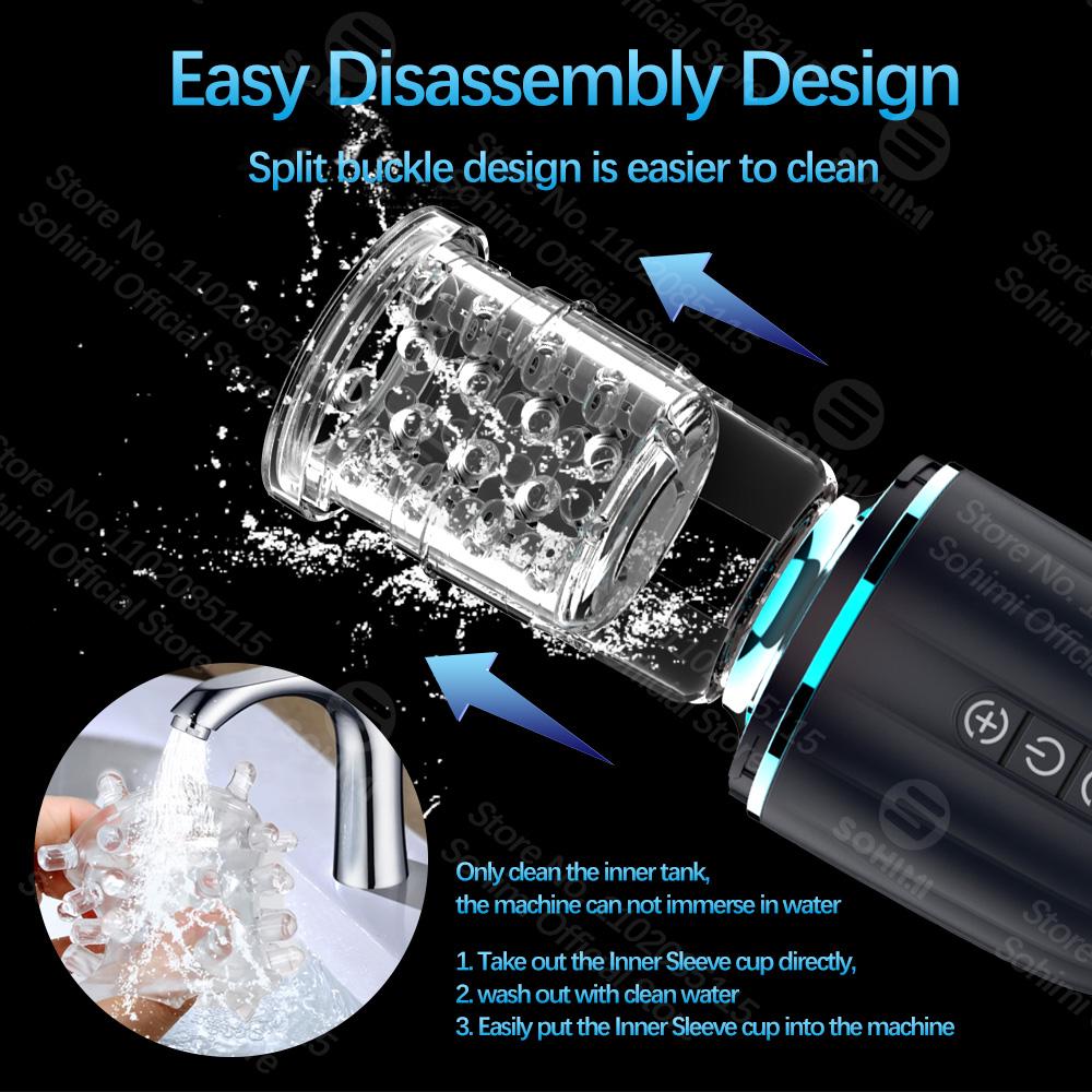 Sohimi Automatic Male Masturbators Cup Male Masturbator Toy Thrusting and Rotating Blowjobsex Machine Sex Toys for Men