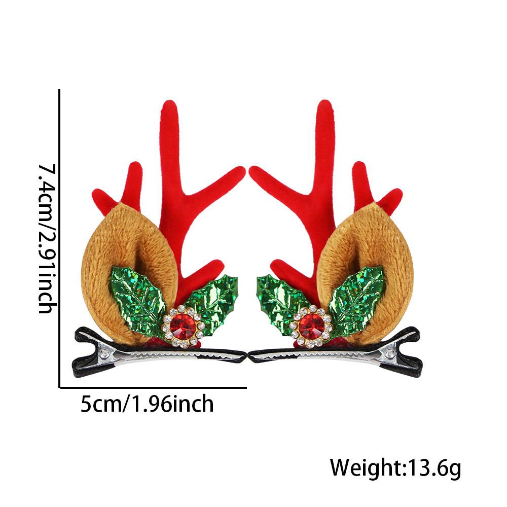 Christmas Hair Stylish Accessories With Cute Plush Antlers And Festive Decorations Women For