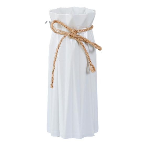 Woven Faux Rattan Vase for Flowers Plastic Weaving Texture Flower Vase Small Decorative Vase for Living Room Farmhouse Entryway Home Decor